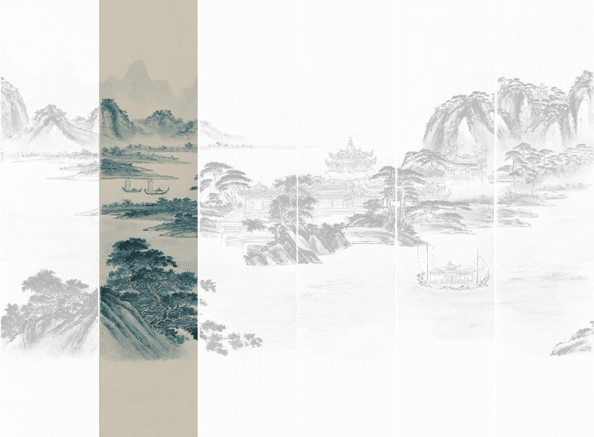 Wandbild Kaisui - Blue Panel 2