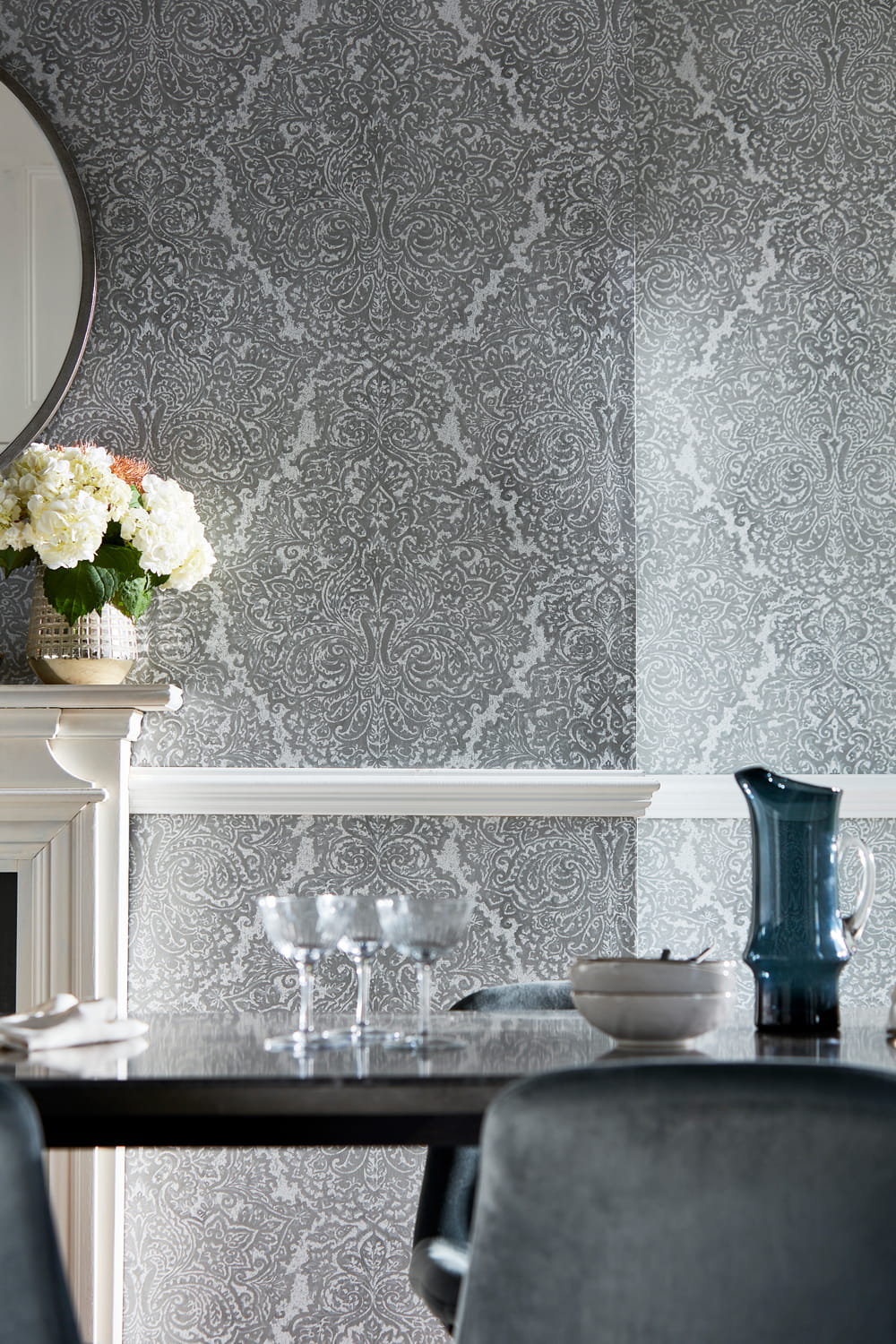 Tapete Aurelia - French Grey/ Silver
