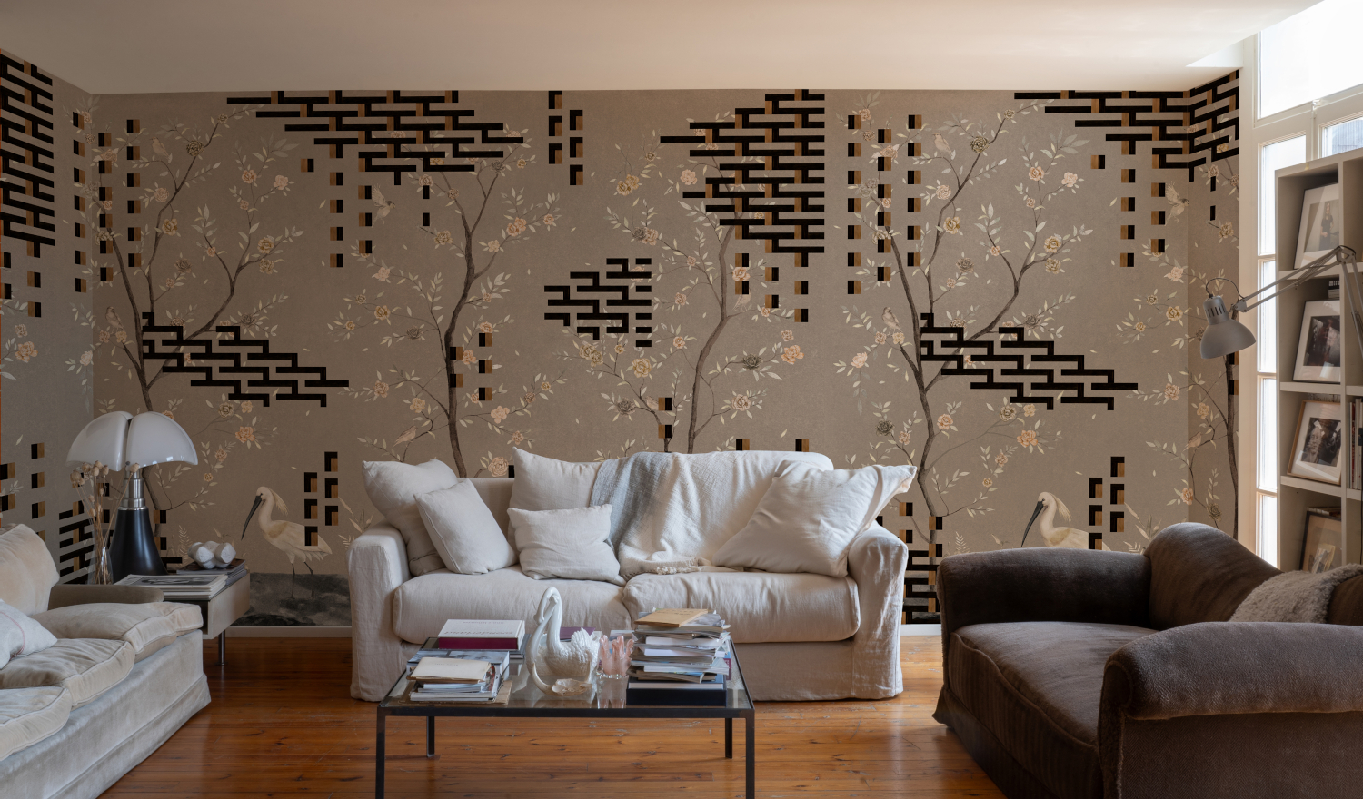 Wandbild Tetris Chinoiseries - Grey
