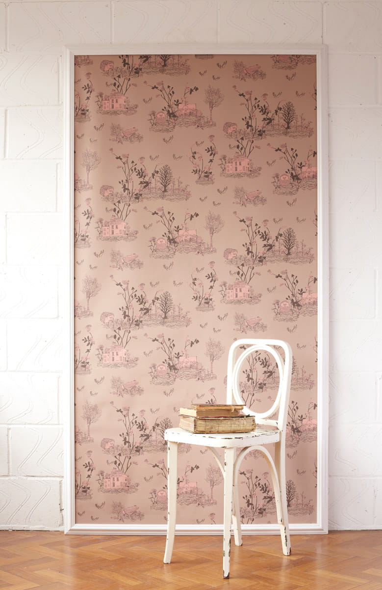 Tapete Woodlands - Brown/ Pink