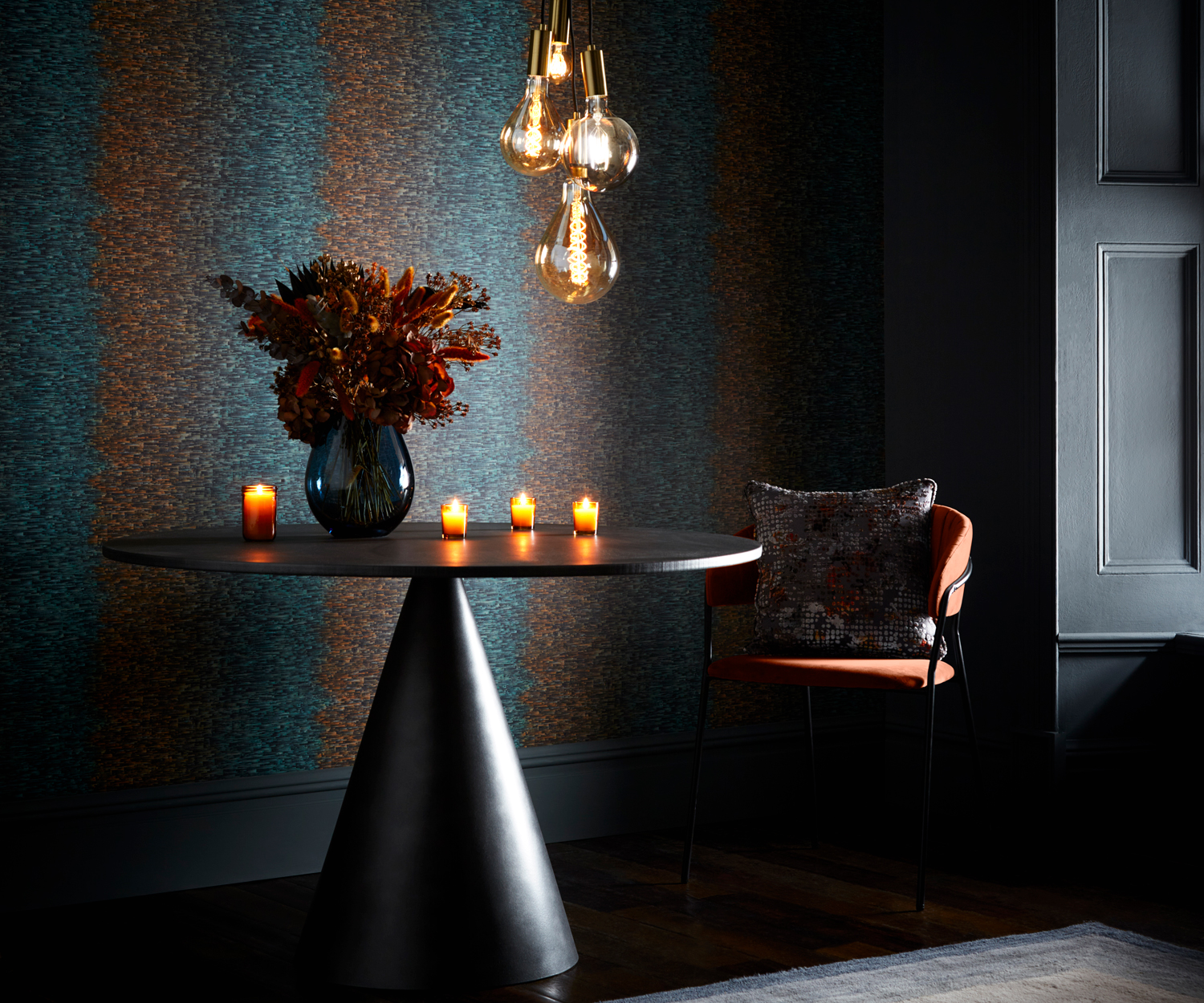 Tapete Ombre - Teal/ Spice