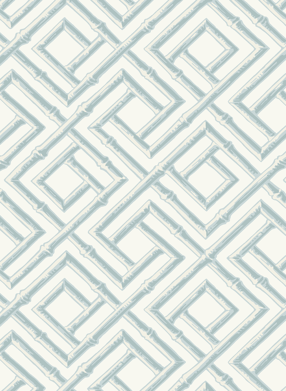 Tapete French Lattice - Spa Blue