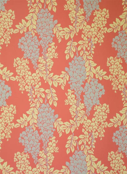 Tapete Wisteria - Red/ French Gray/ Churlish Green