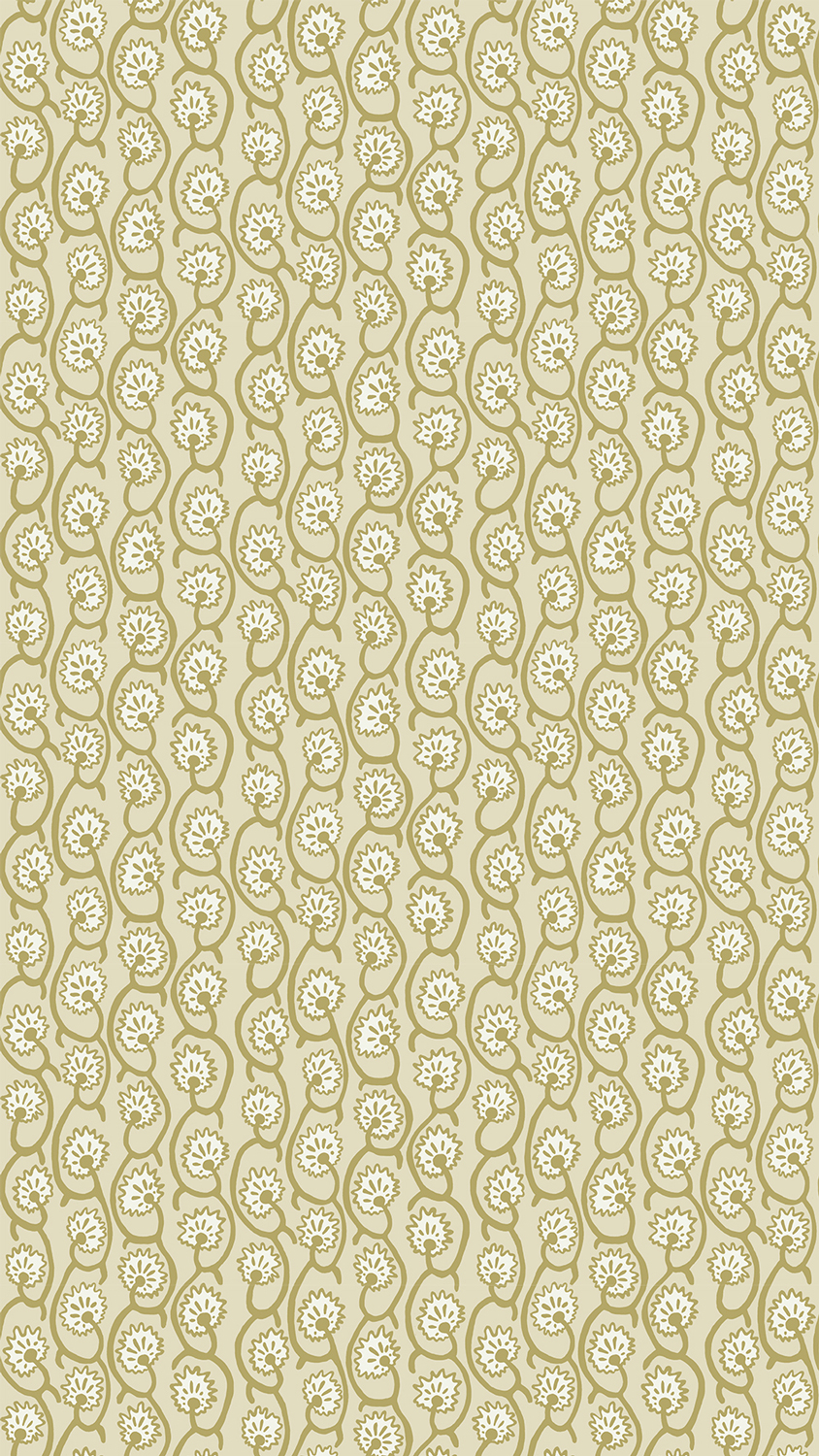 Tapete Geranium Stripe - Meadow/ Maitland Green/ Skirting White