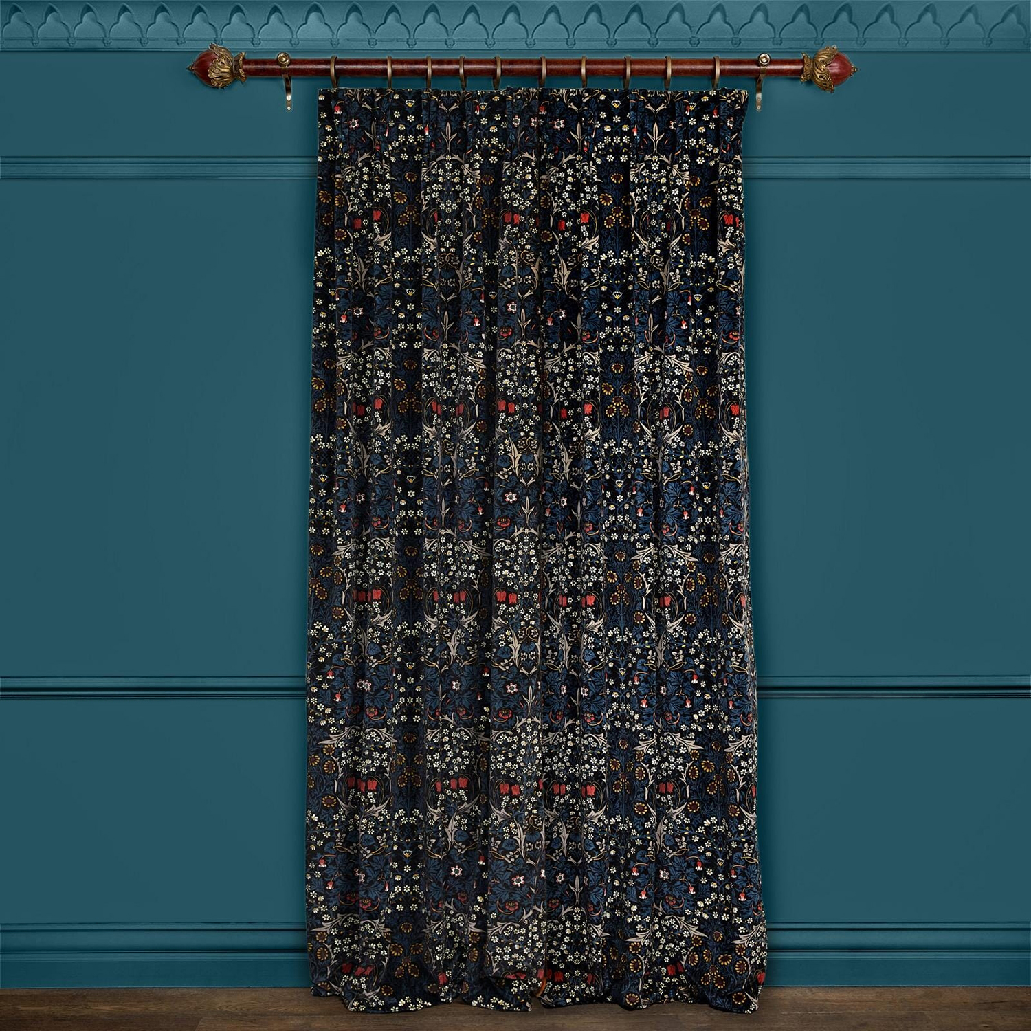 Stoff Blackthorn - Velvet - Teal