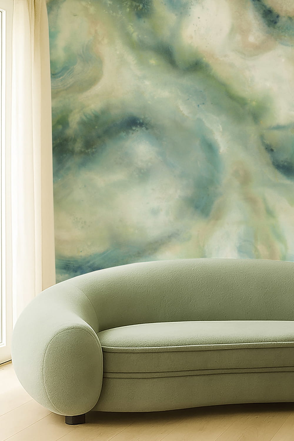 Wandbild Viento - Azure