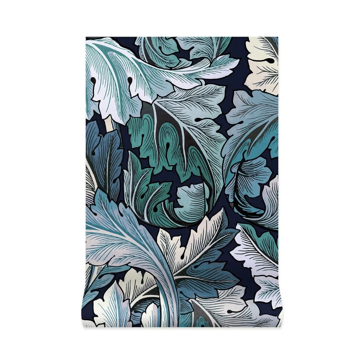 Papier peint Acanthus - Aegean Blue/ Midnight