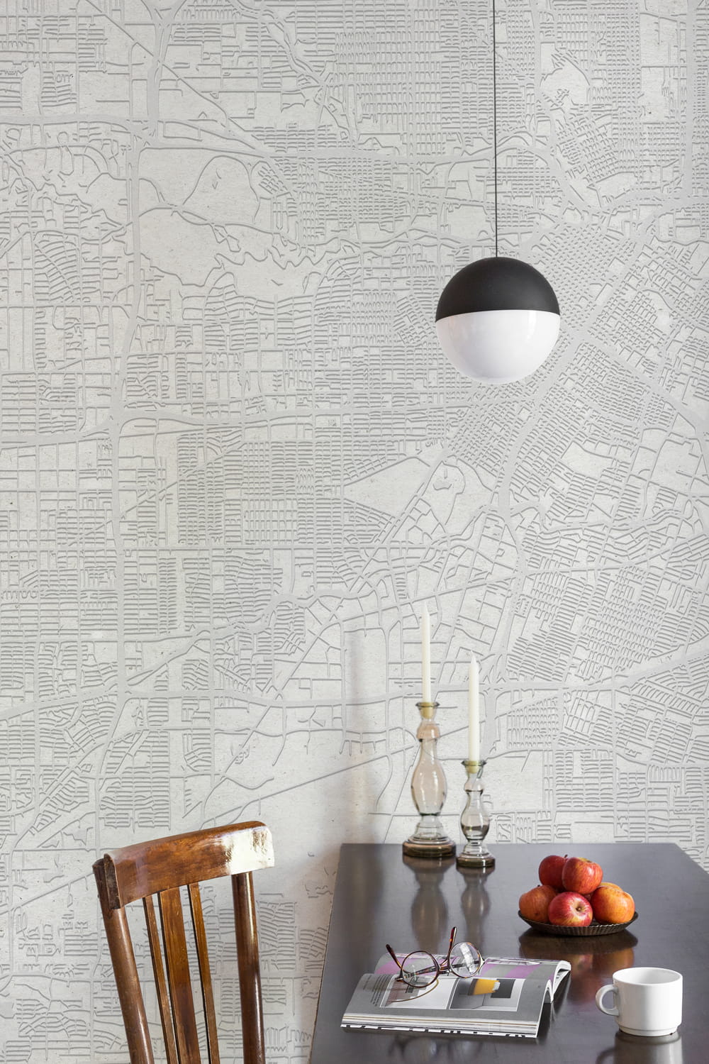 Wandbild Urban Map - White