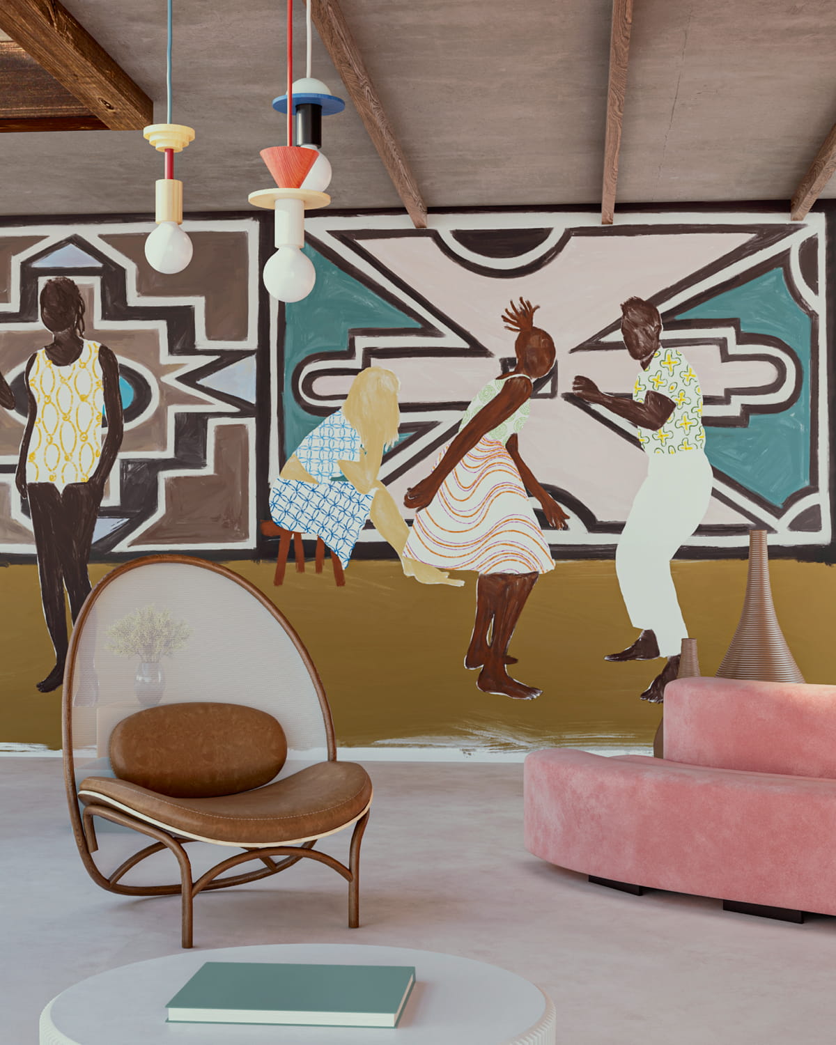 Wandbild Ndebele - Panel 9