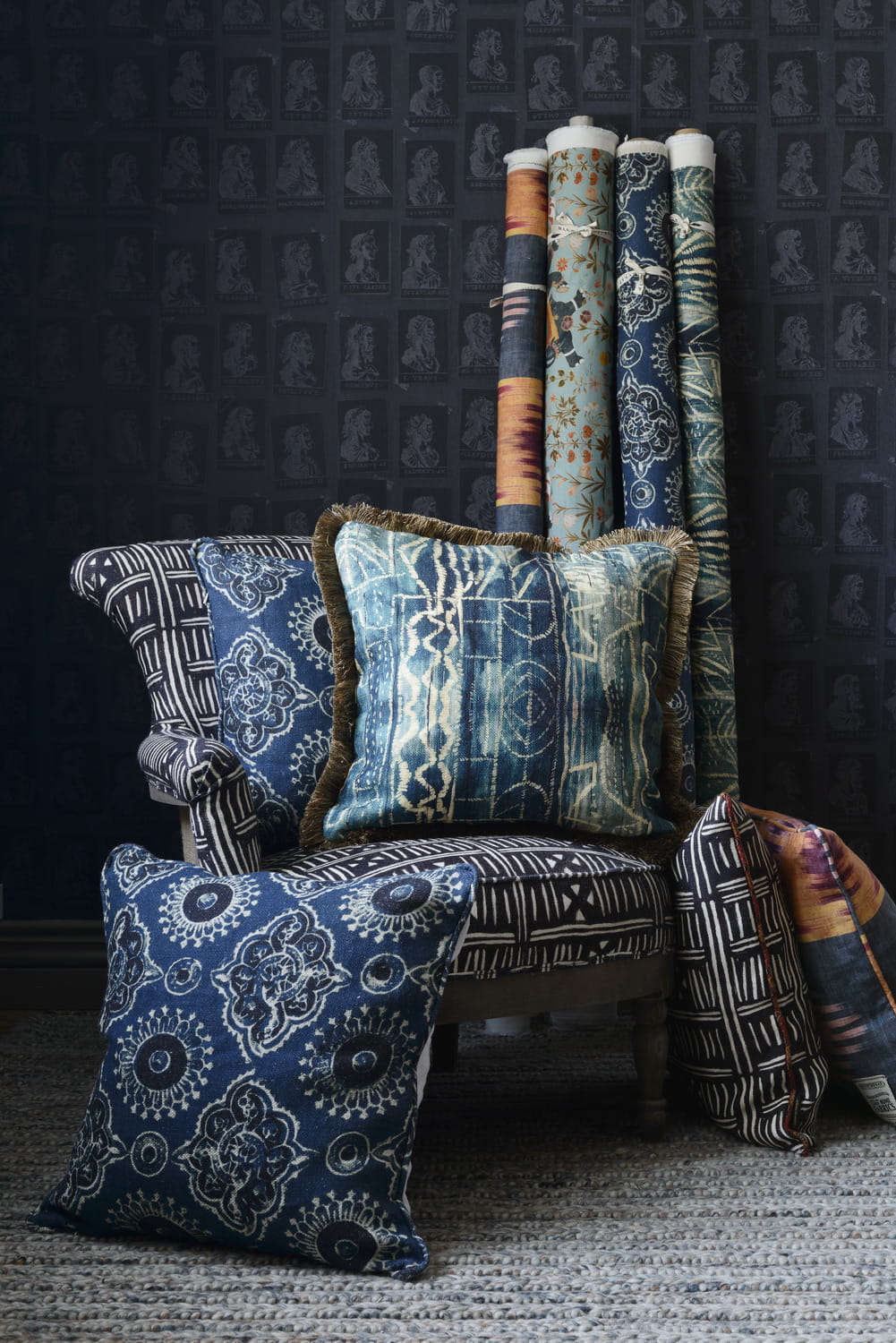 Fabric Ajrak - Linen - FB00020