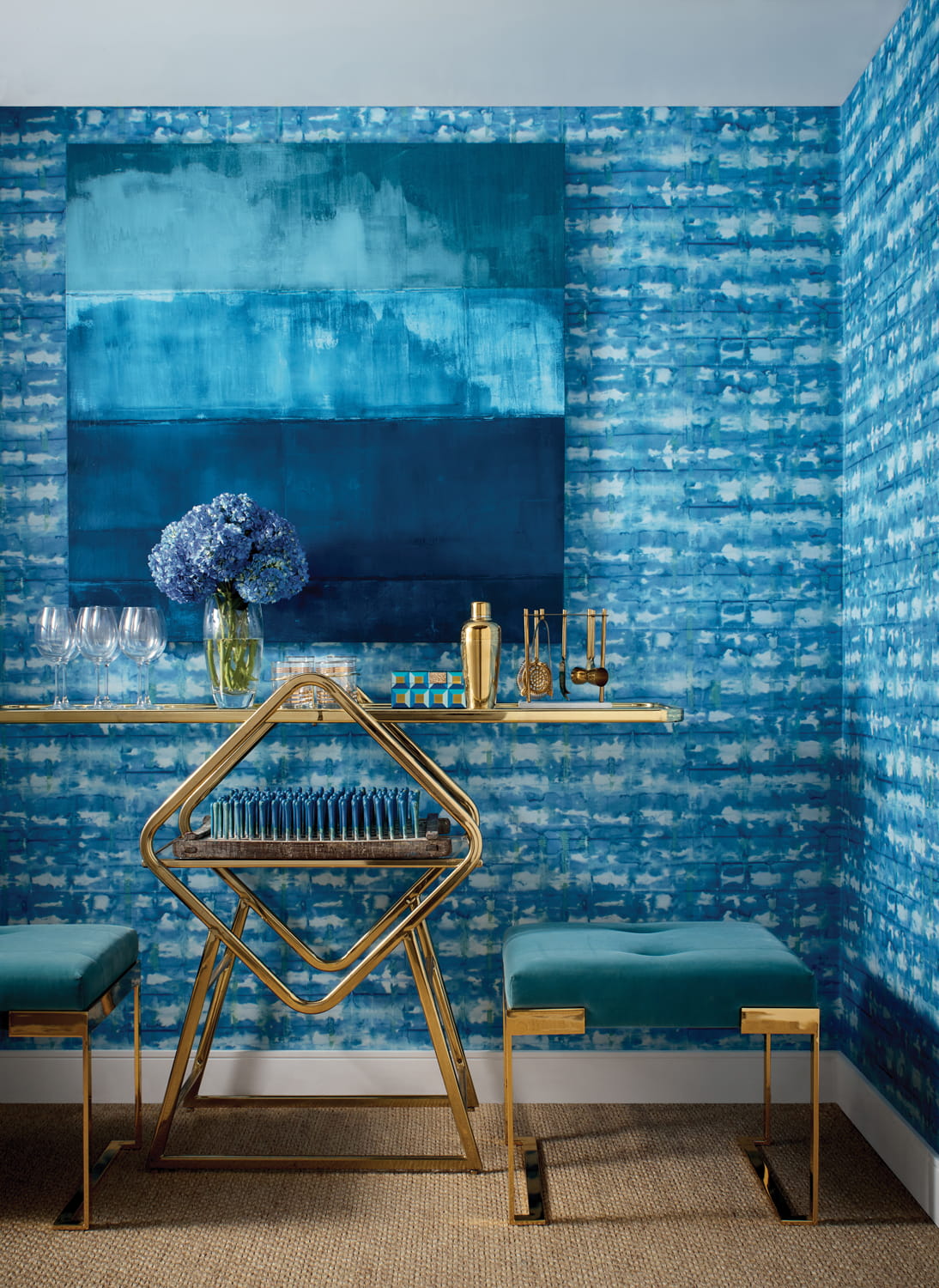 Tapete Illusion - Blue