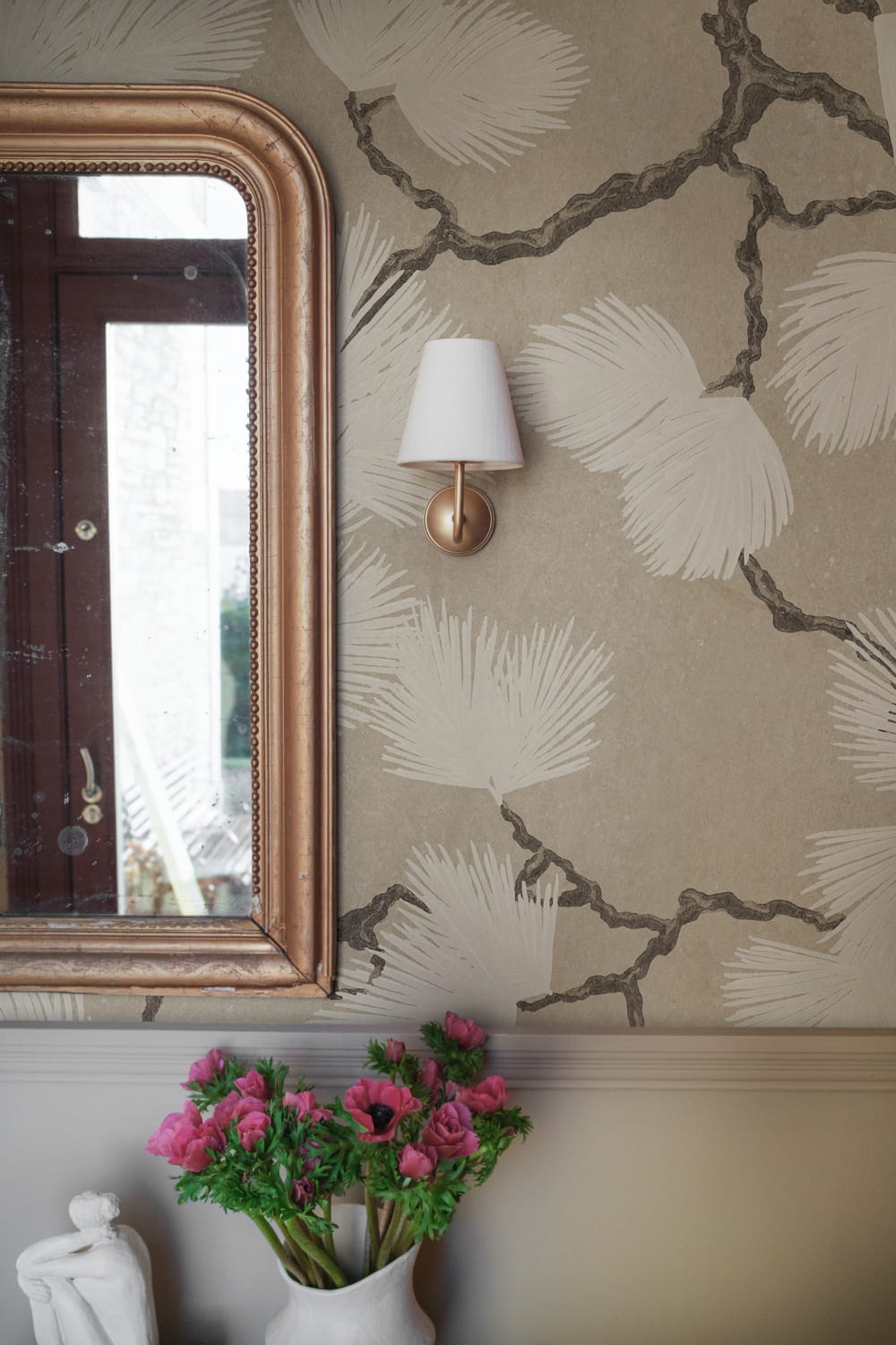 Wandbild Pine Mural - Beige