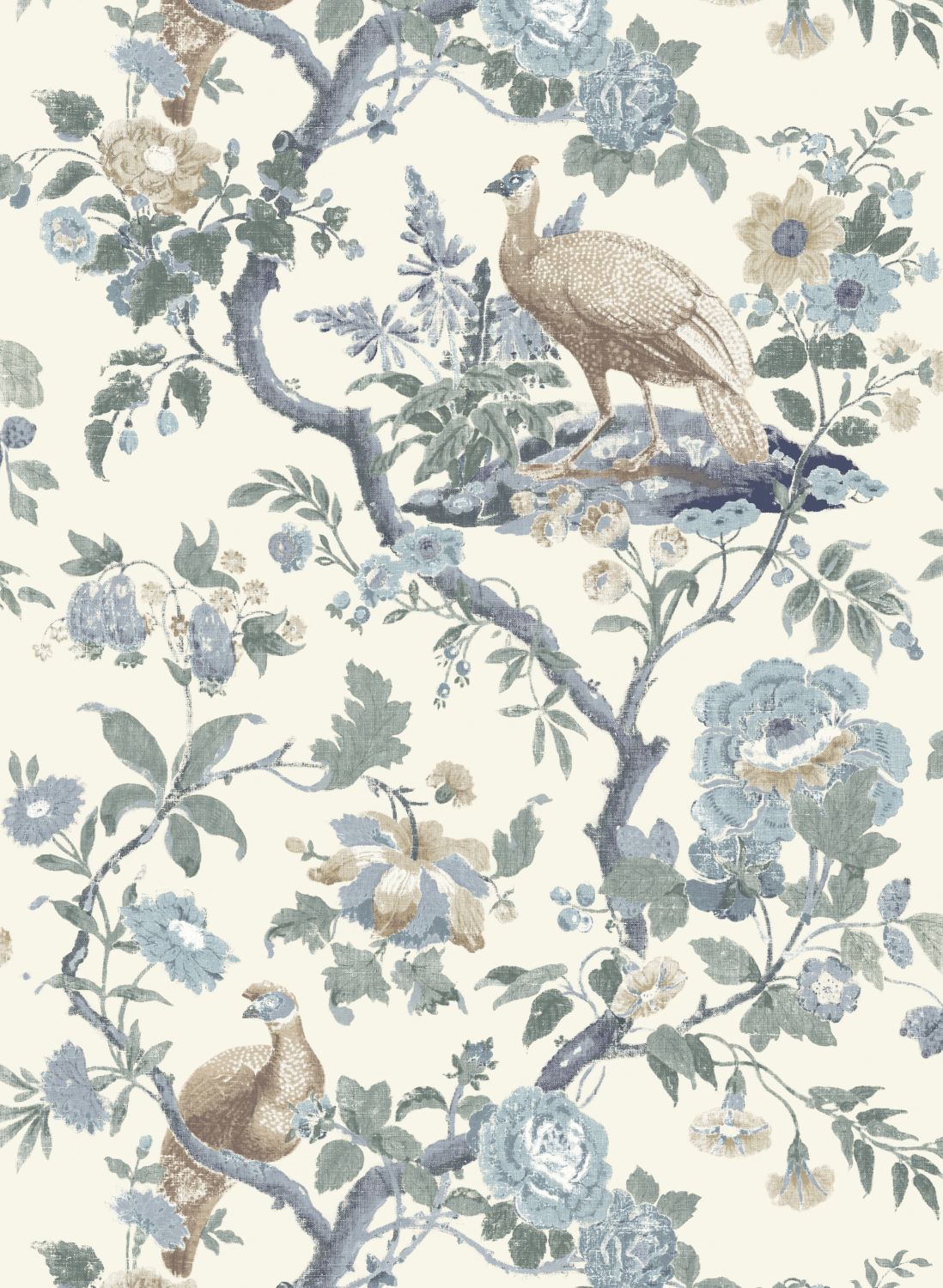 Tapete Broughton Rose - Blue