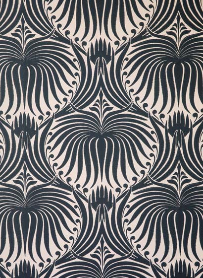 Tapete Lotus - Setting Plaster/ Off-Black