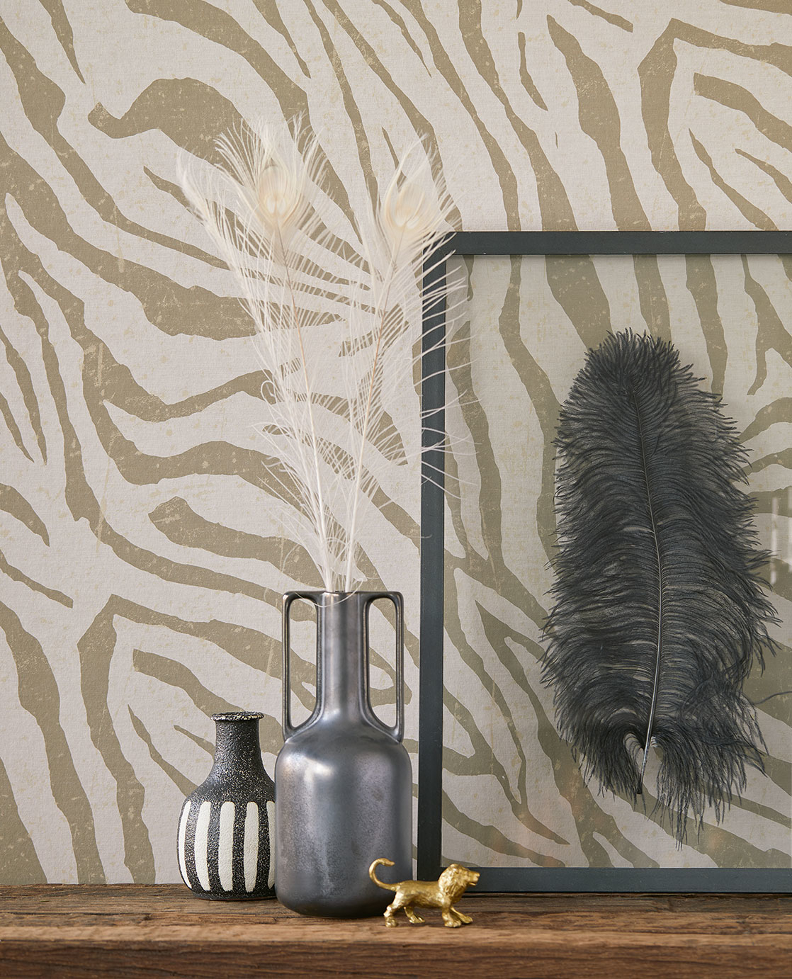 Wandbild Zebra - Black/ White