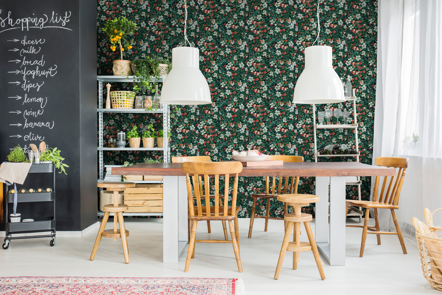 Tapete Floral Tapestry - Mint