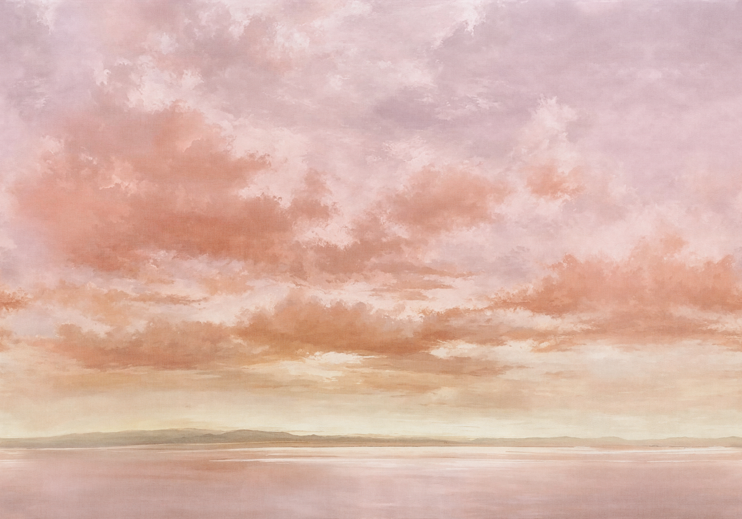 Wandbild Cumulus Clouds - Peach
