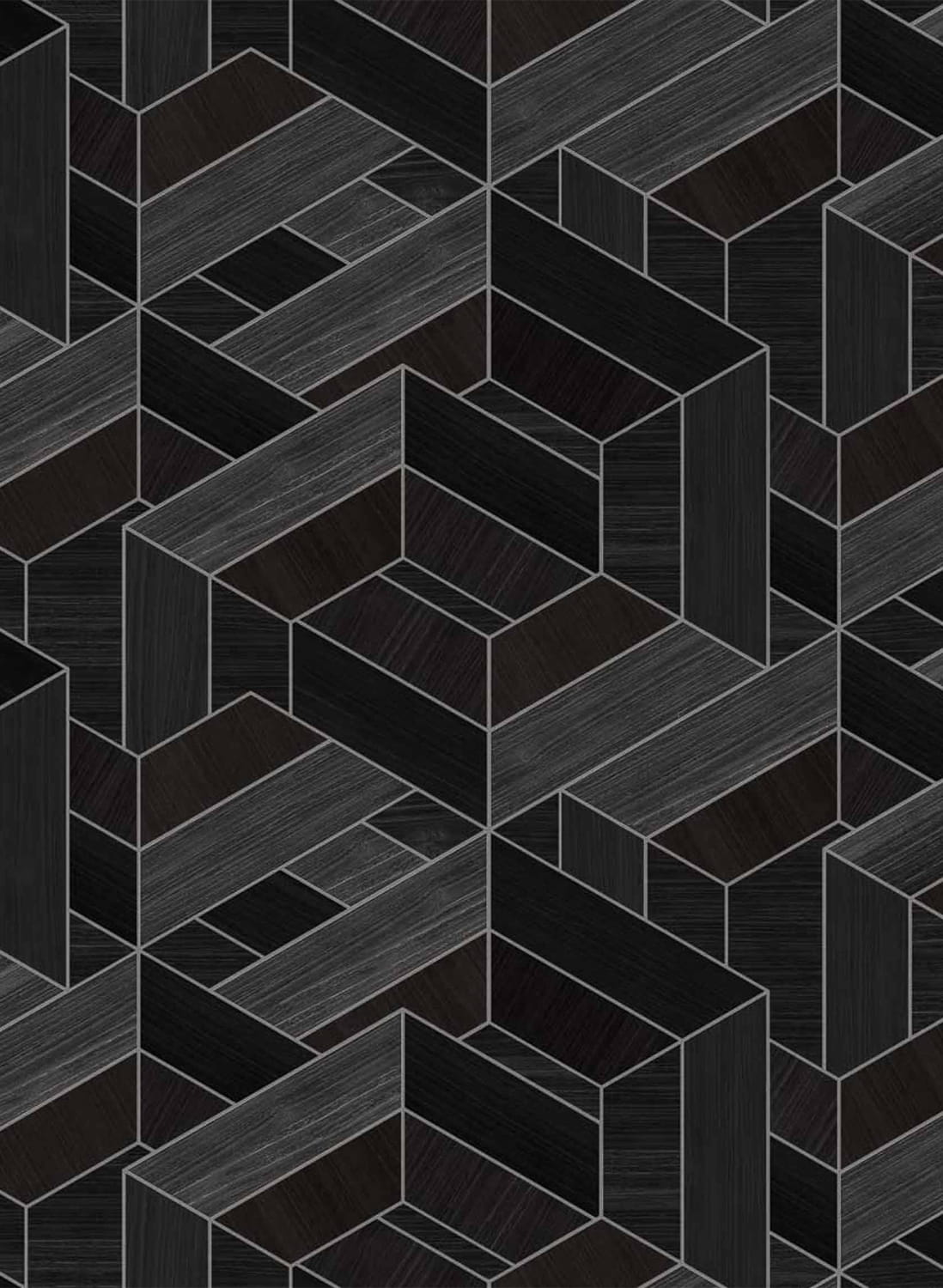 Tapete Hexagon - Coal