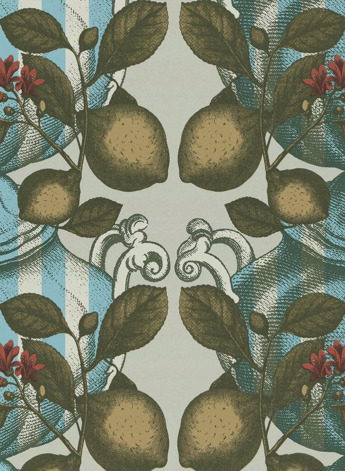 Tapete Limoncello Stripes - Beige/ Blue