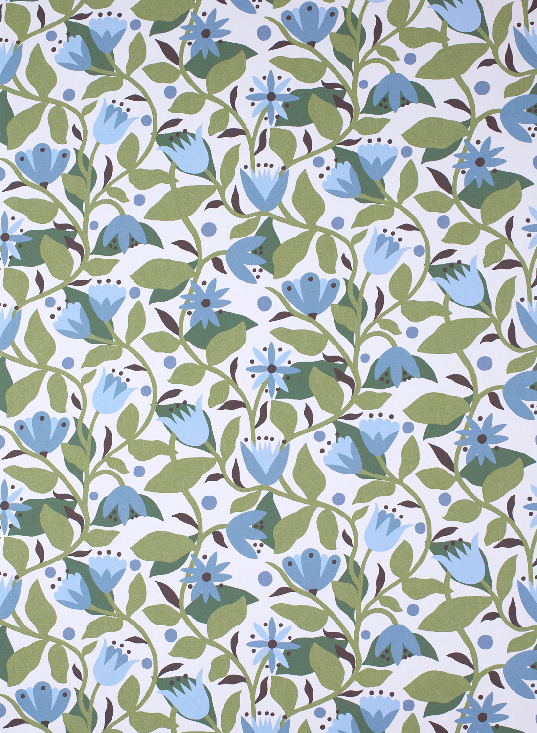 Tapete Dancing Daisies - Cornflower
