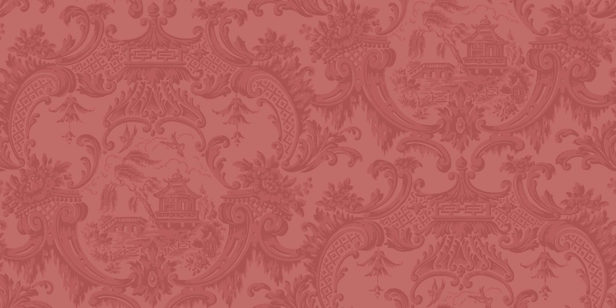 Tapete Chippendale China - Red