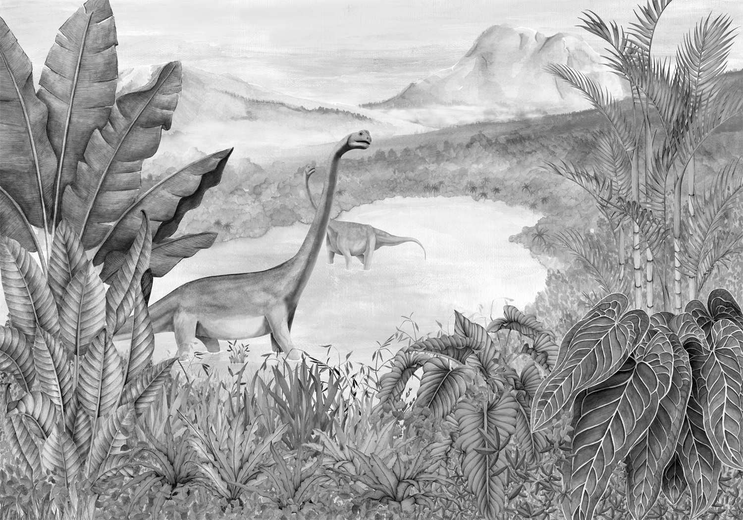 Wandbild Dinosaurs Park - Ash