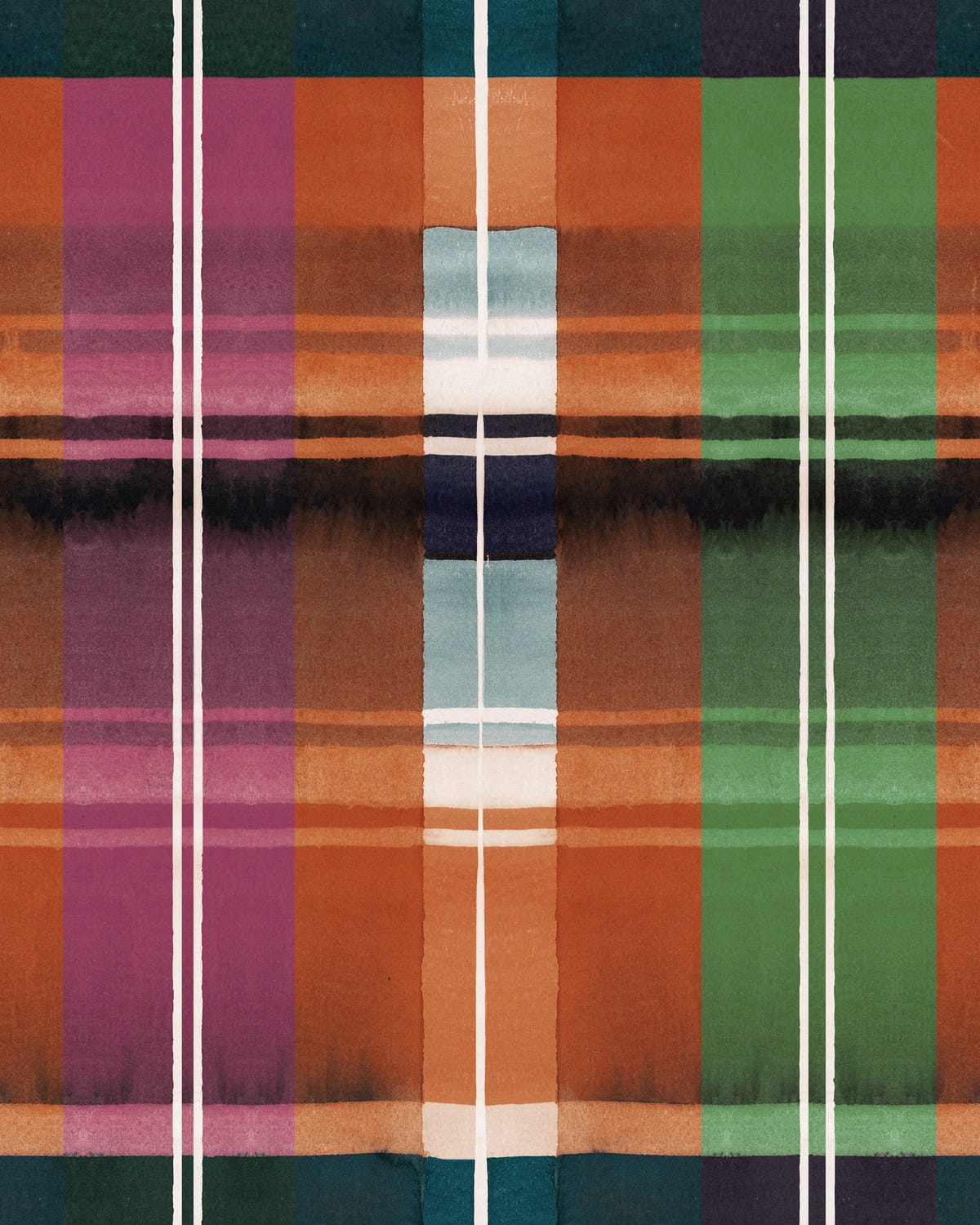 Tapete Kerschdorf Plaid - Carrot