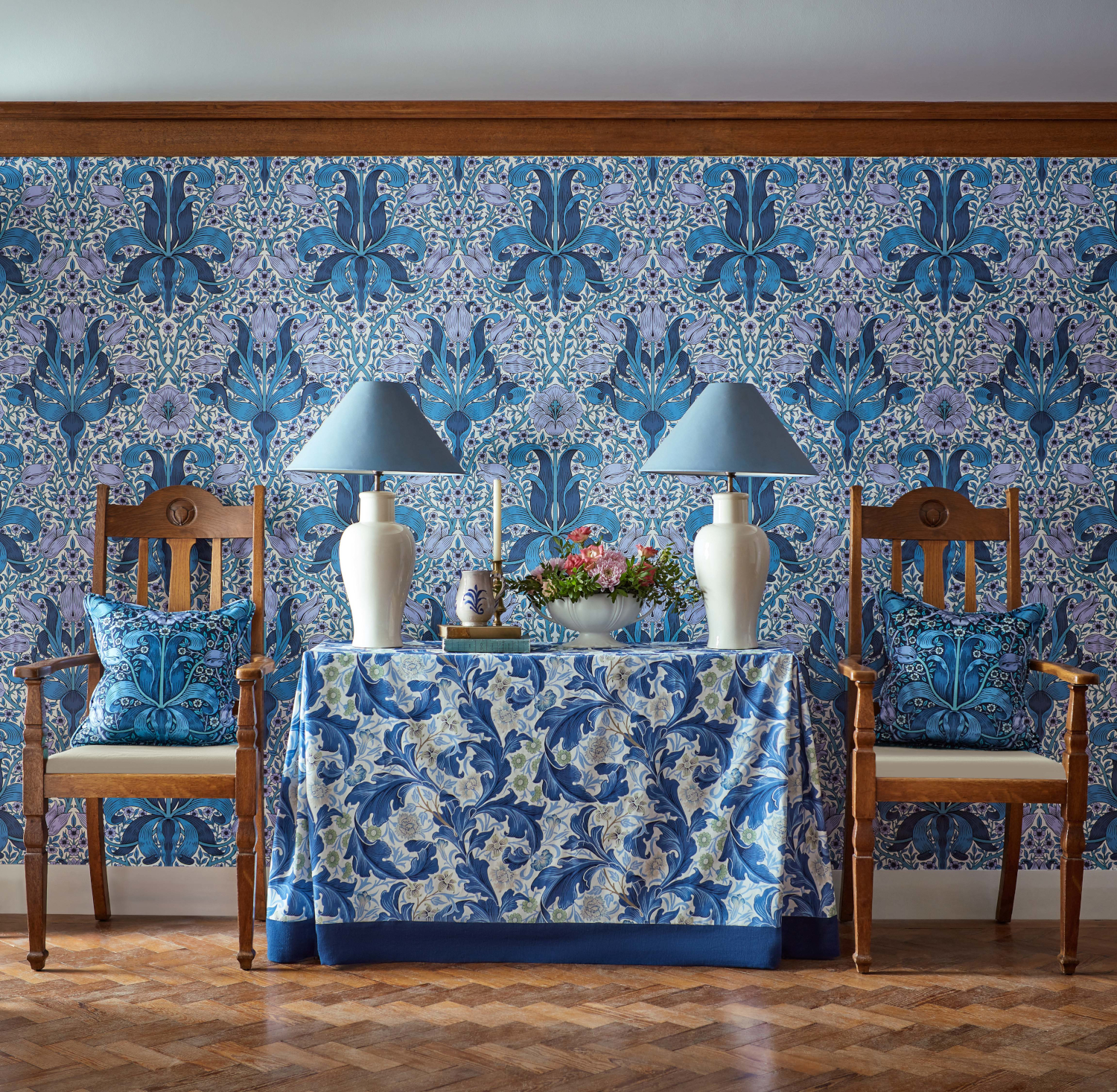 Tapete Spring Thicket - Indigo/ Lilac