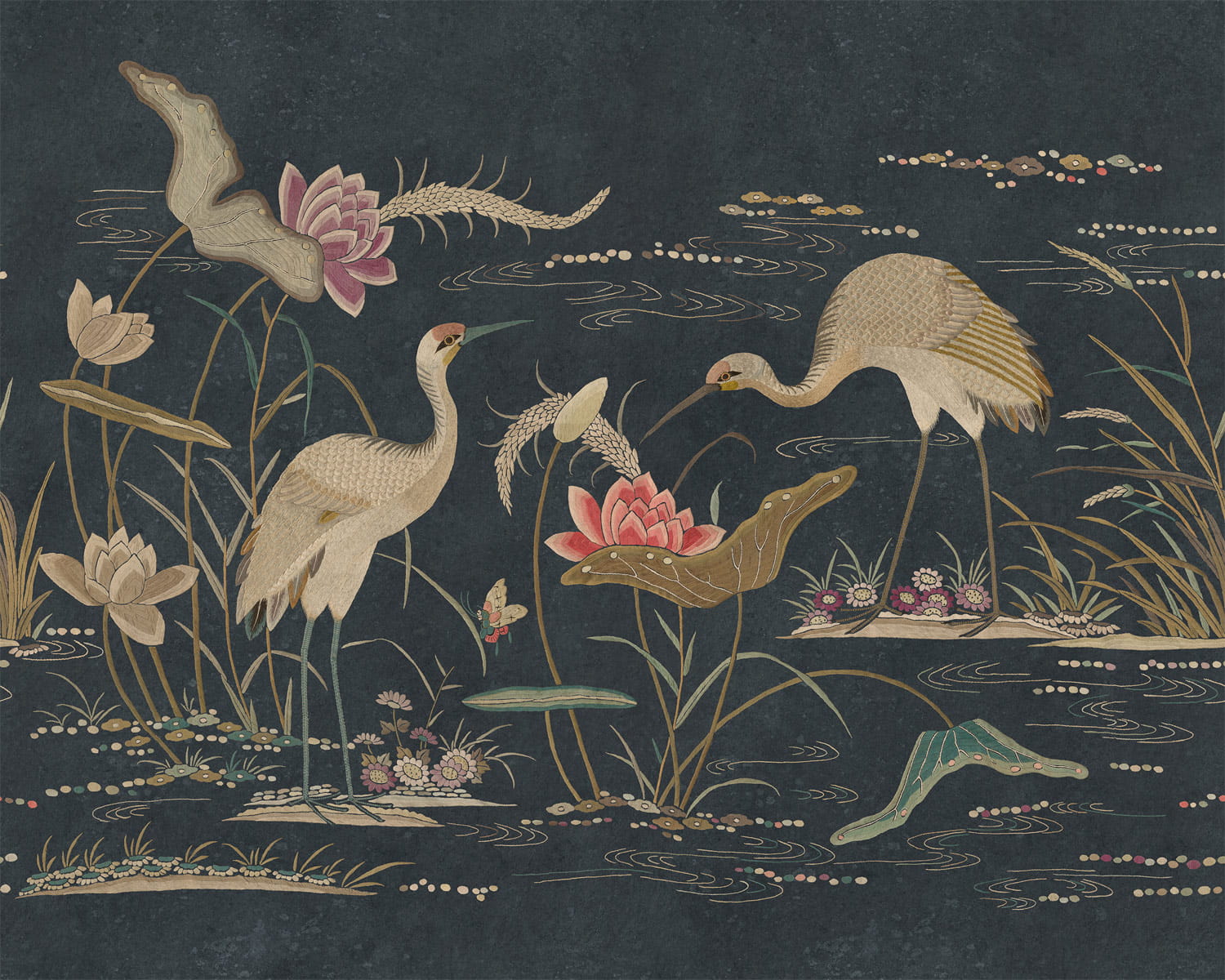 Wandbild Seabirds - Dark Blue