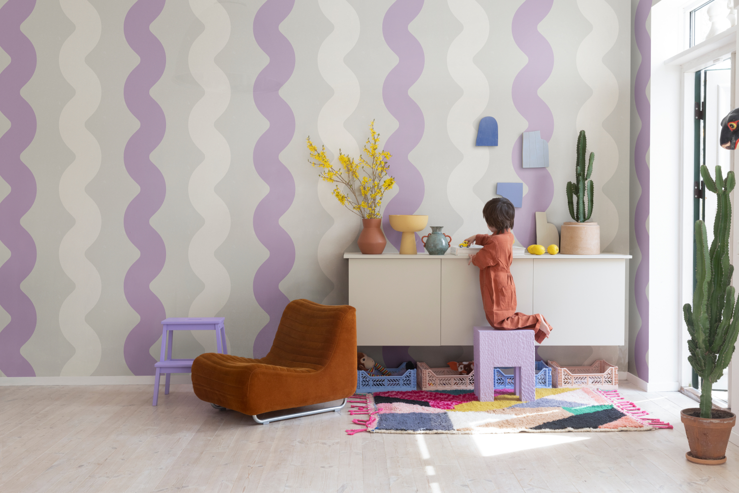 Wandbild Wobbly - Lilac