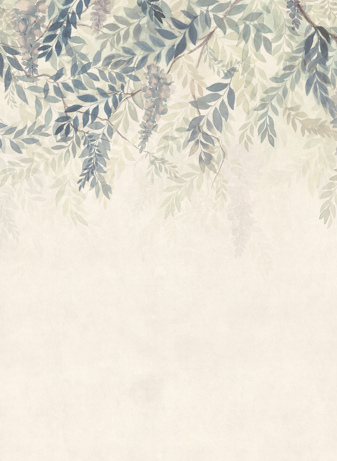 Wandbild Wisteria - Blue