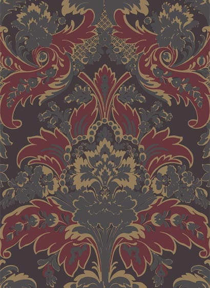 Tapete Aldwych - Red/ Gold