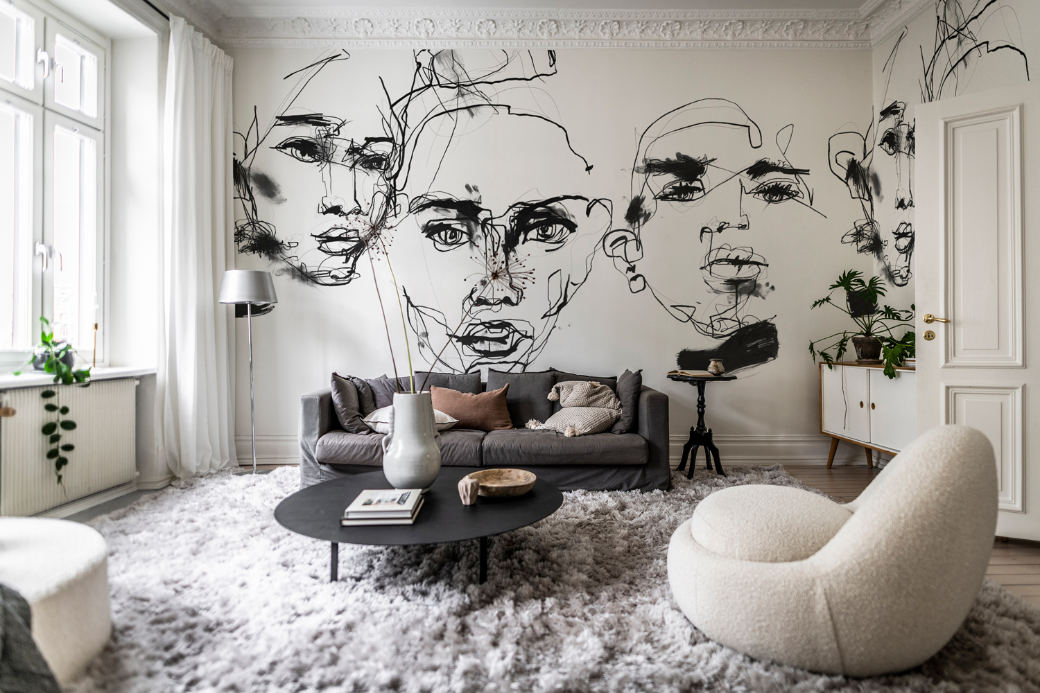 Wandbild Ottoman Bozetto - Graphite