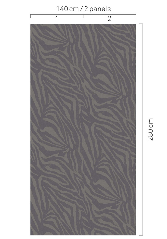 Wandbild Zebra - Black