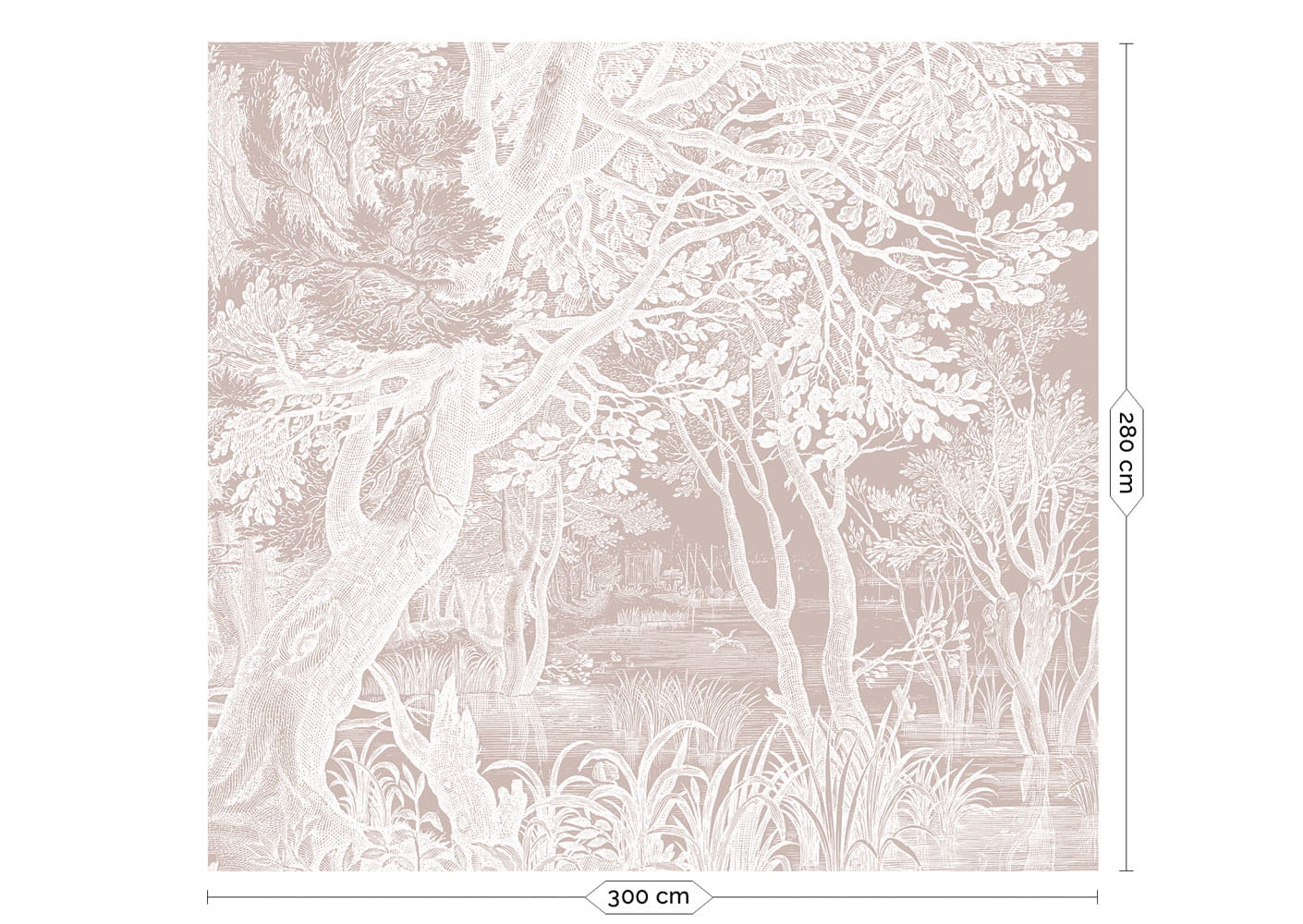 Mural Engraved Landscapes Nude 1 - L - 3m