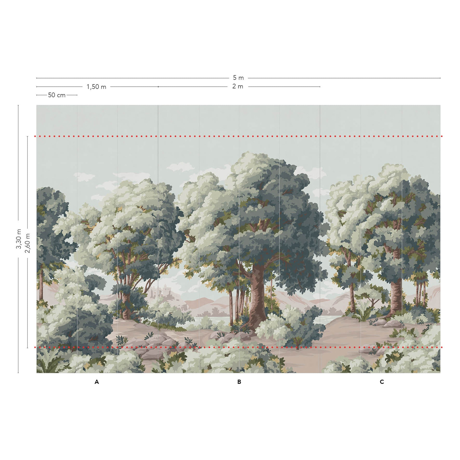 Papier peint Vallée des Peintres - Original Panel B