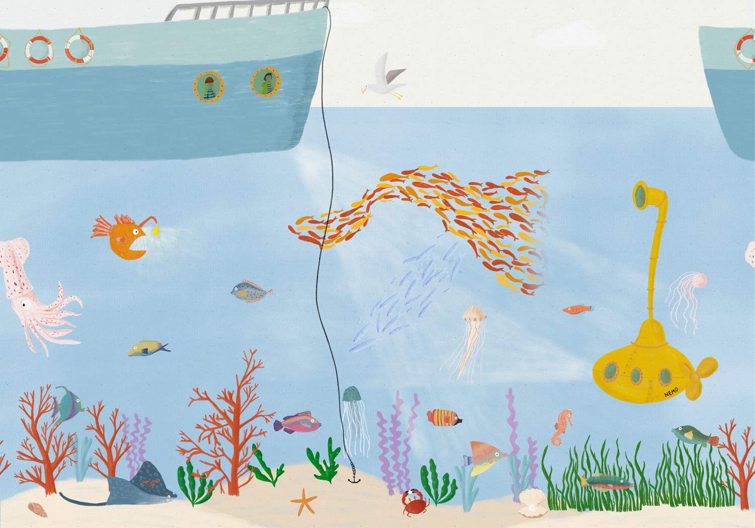 Wandbild Yellow Submarine - Atlantic