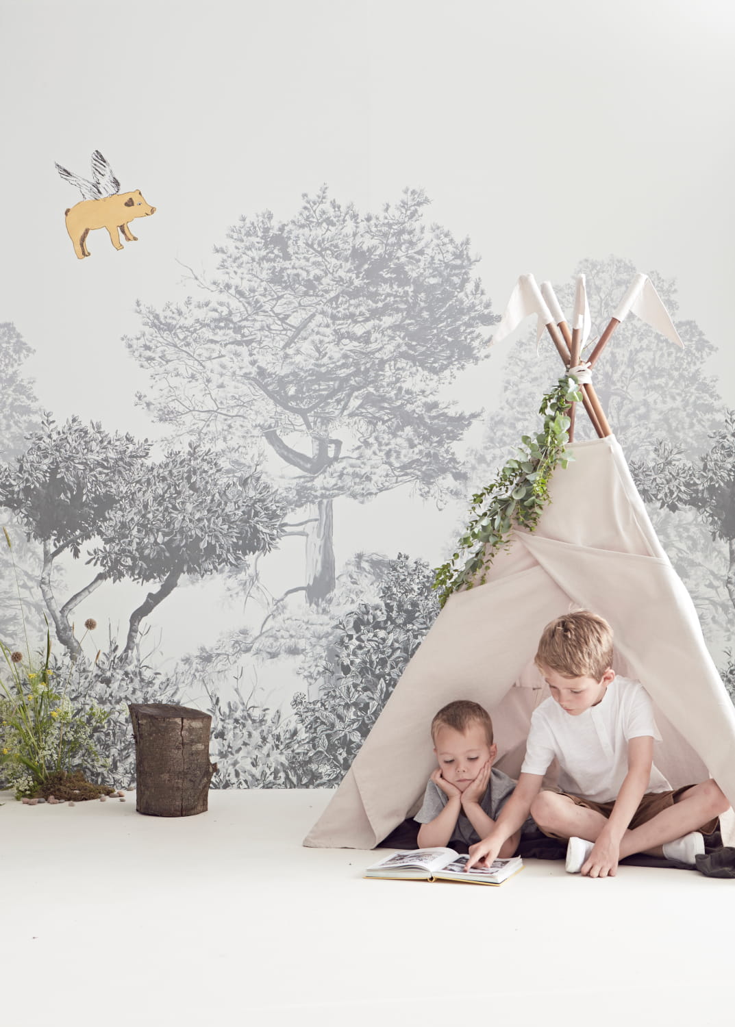 Wandbild Hua Trees - Grey