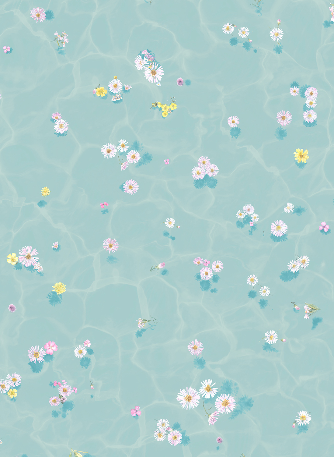 Tapete Floral Bath - Blue