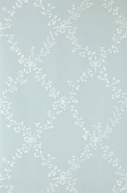 Tapete Toile Trellis - All White/ Teresa's Green