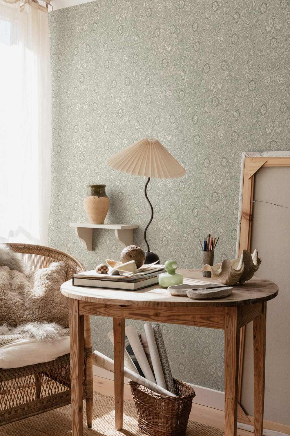 Tapete Caroline - Moss-Green