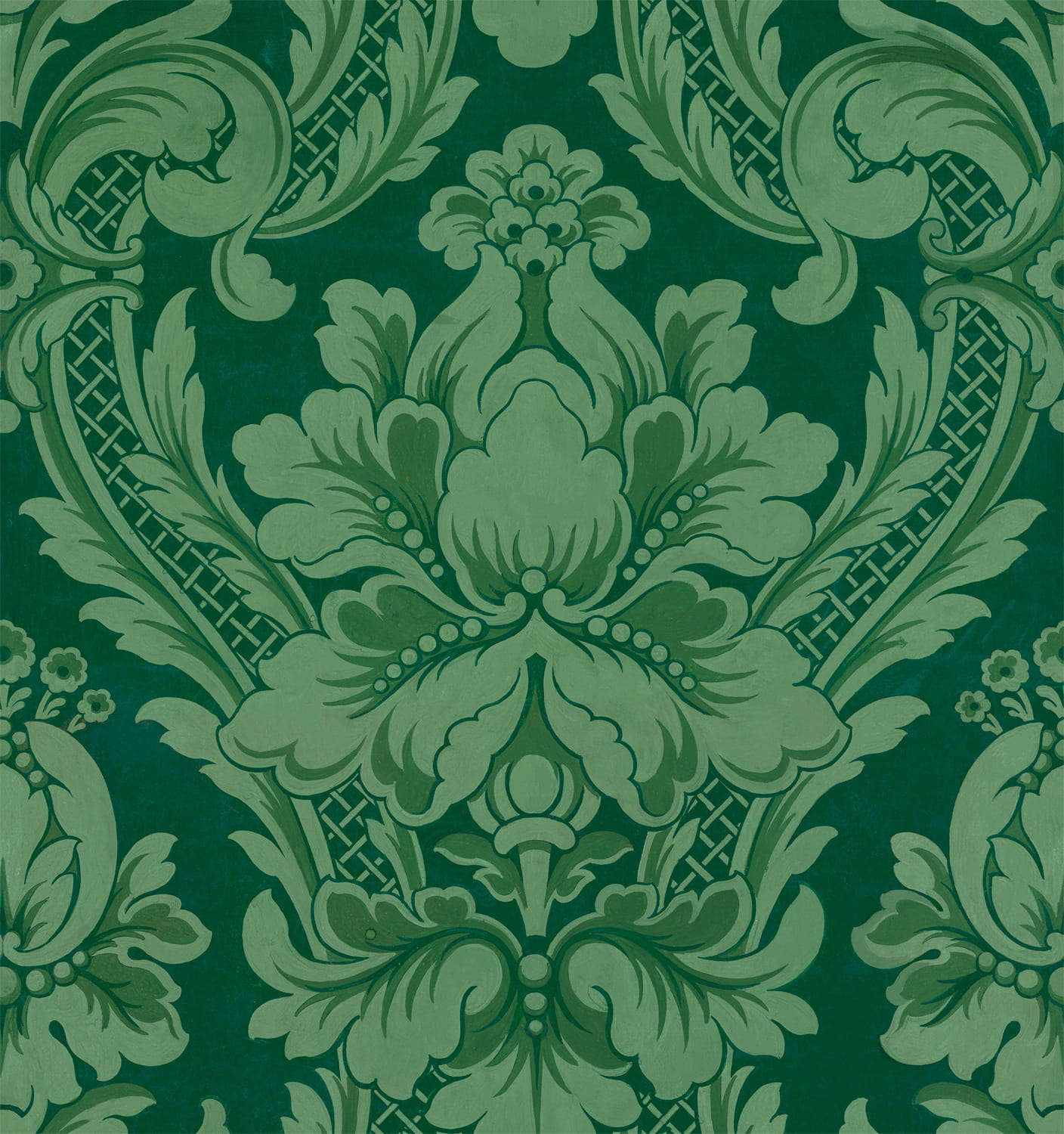 Stoff Venetian Damask - Emerald