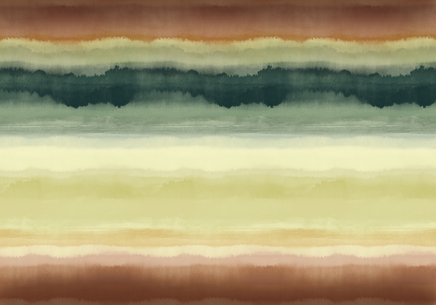 Wandbild Gaban Bamboo - Terracota