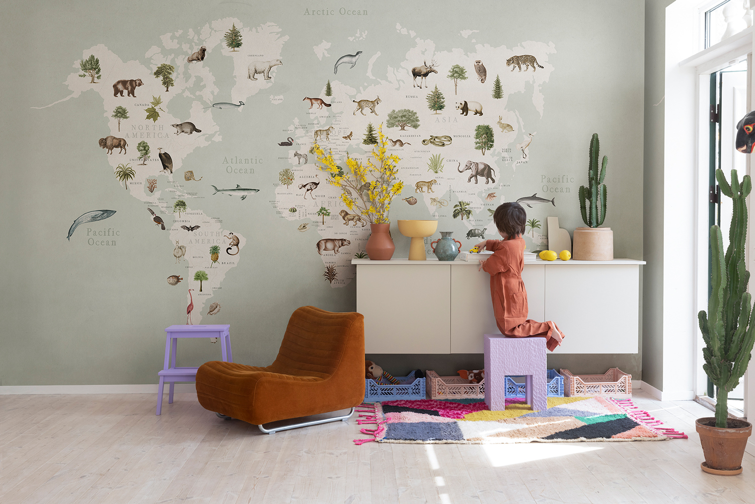 Wandbild Animal World - Mint