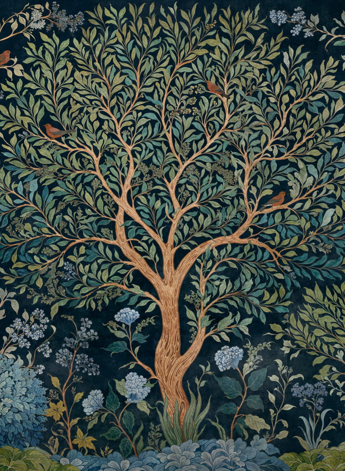 Wandbild Varanasi Tree - Onyx