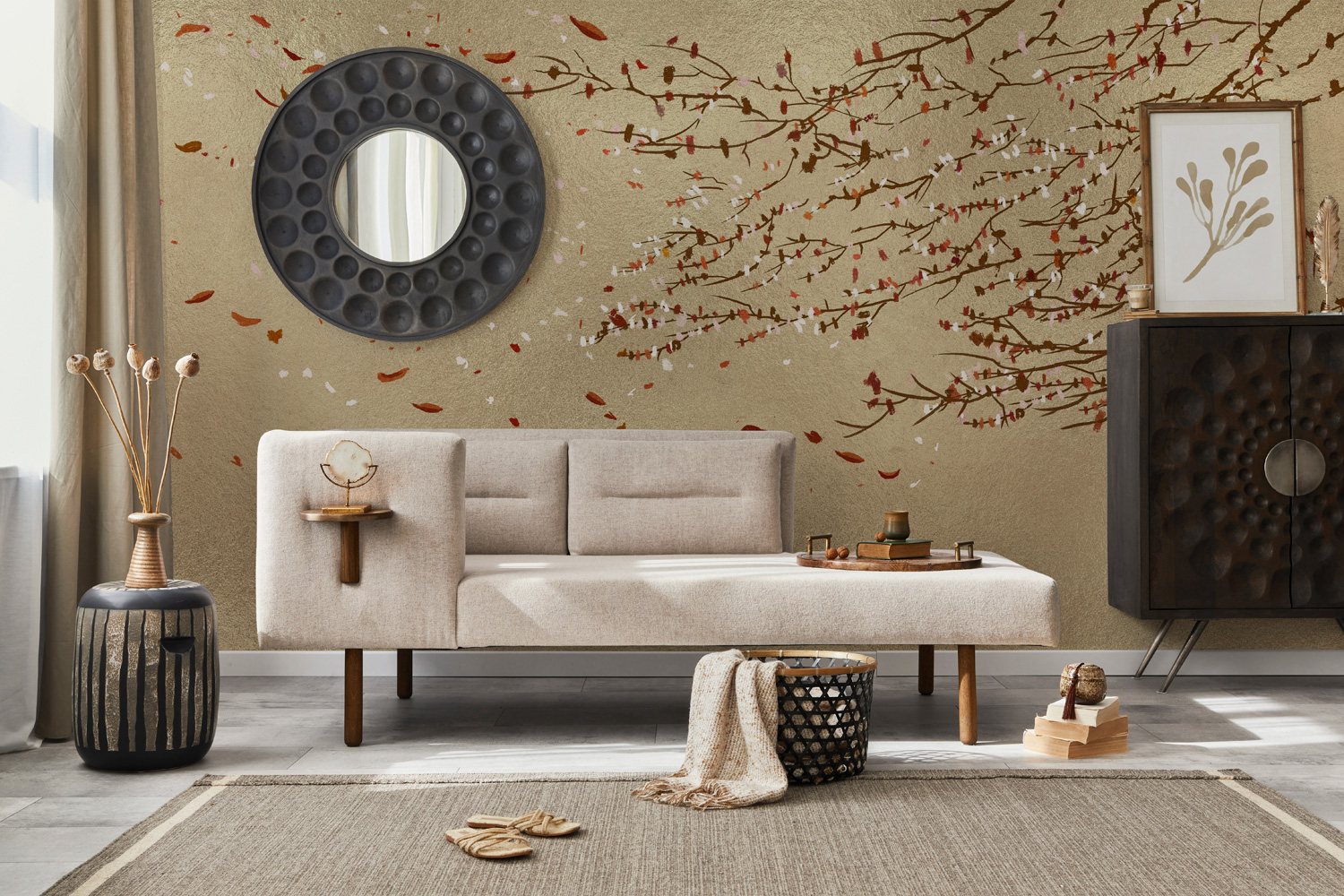 Wandbild Eolia Metallics - Gold