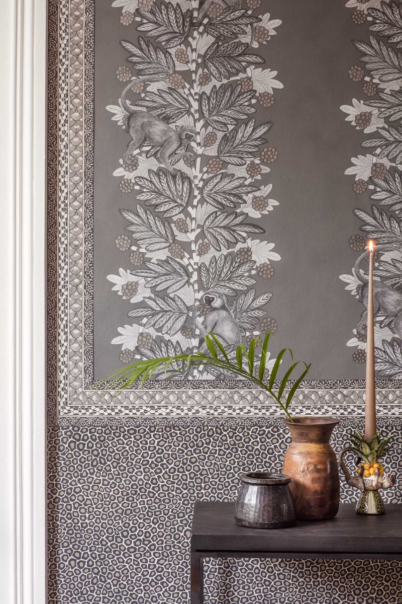 Tapete Acacia - Charcoal/ Gilver
