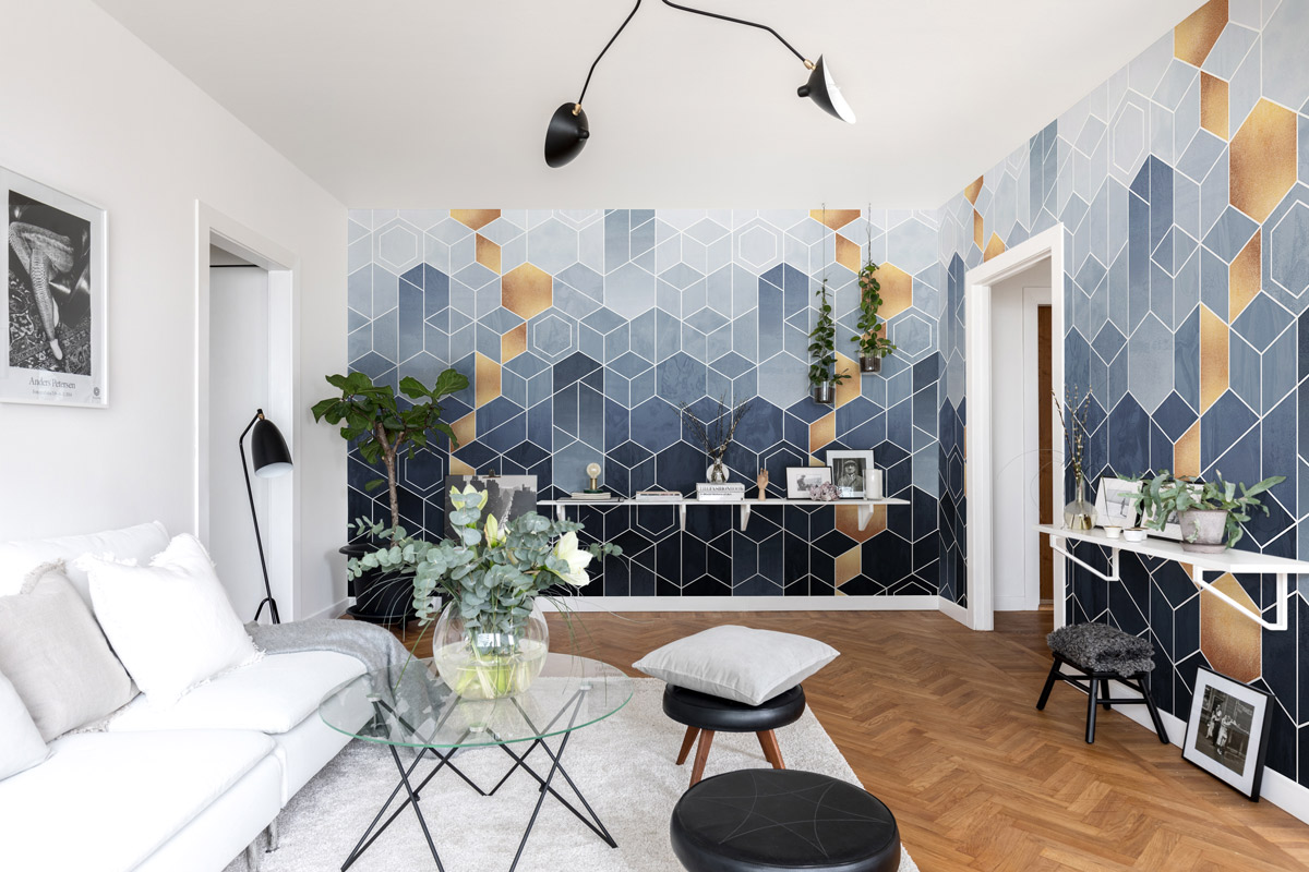 Wandbild Gradient Geometry