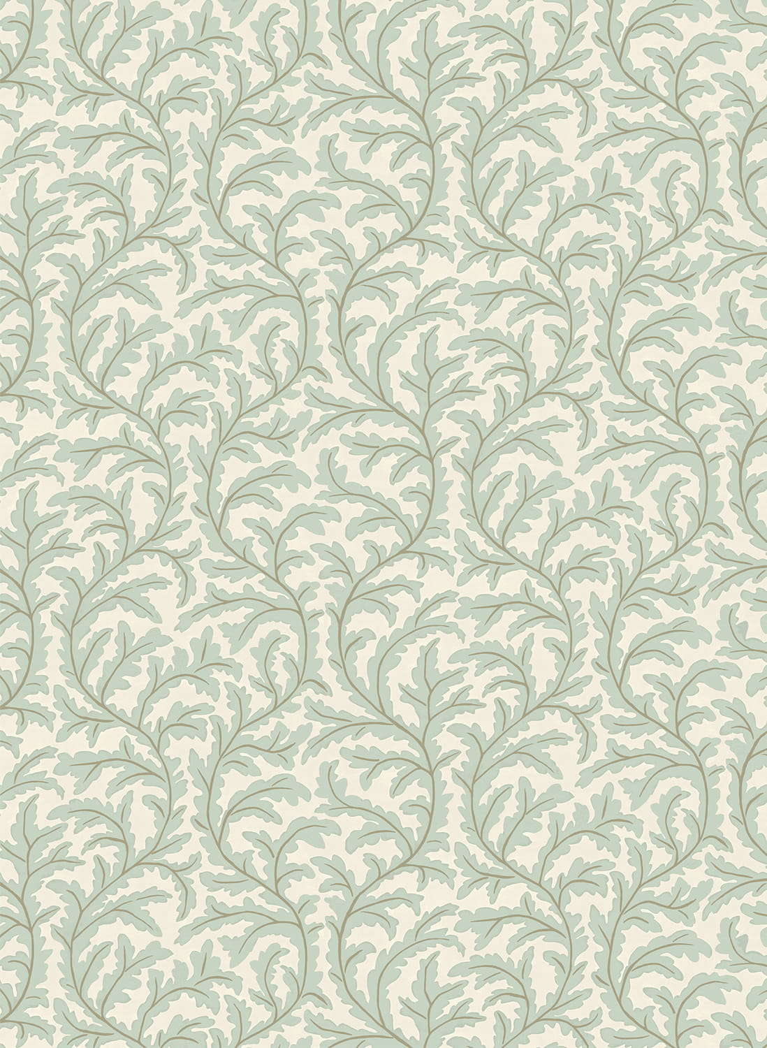 Tapete Frond Ogee - Radmoor Blue and Clarke White