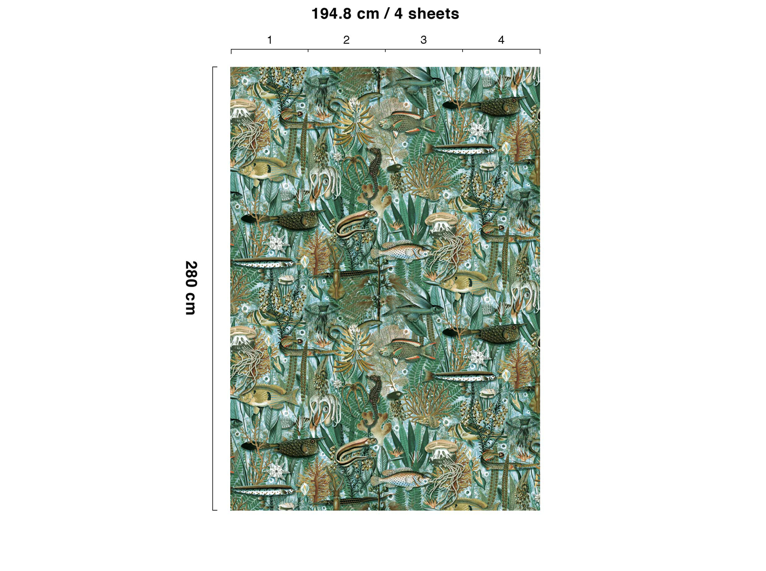 Tapete Underwater Jungle 6 - M 1.95m